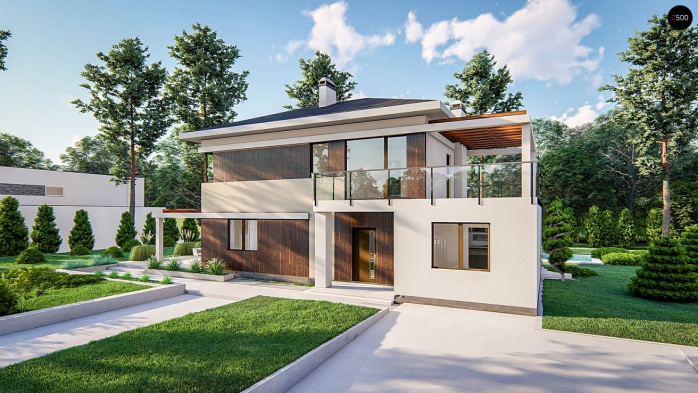 Проект дома Uu63 B - 3 Двухэтажные дома в Киеве