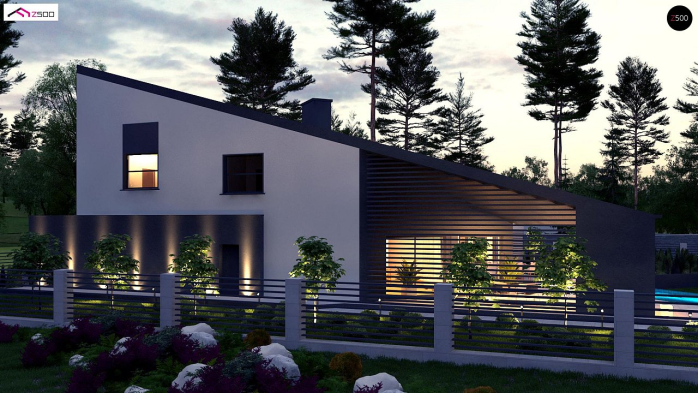 Проєкт будинку Ux94 - З мансардним поверхом дома у Києві