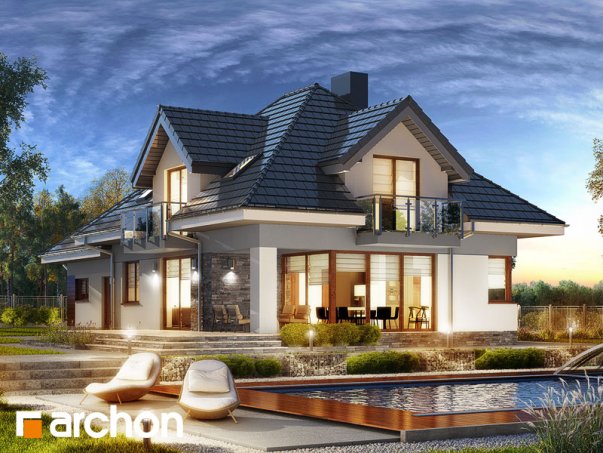 Проект дома Дом в сливах 2 (Г2) - 2 С мансардным этажом дома в Киеве