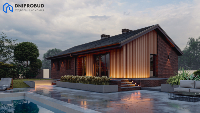 Проект дома DB 48 - 2 Одноэтажные дома в Киеве