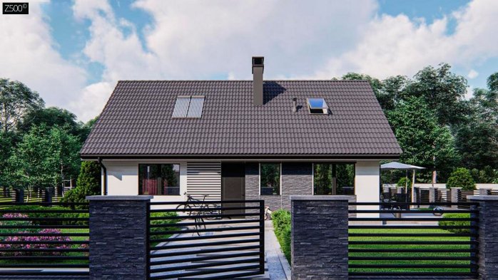 Проект дома U557 el - 1 С мансардным этажом дома в Киеве