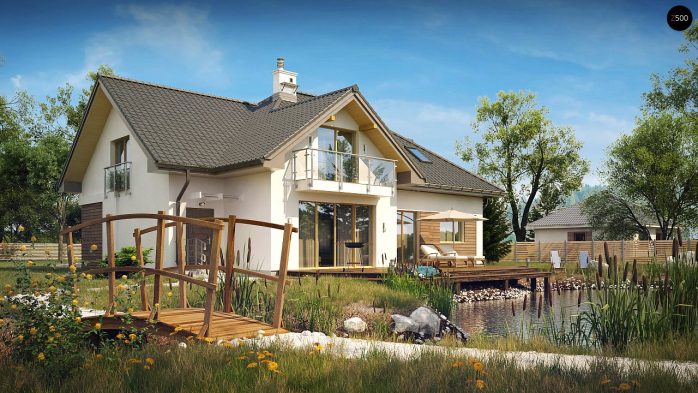 Проект дома U272 - 4 С мансардным этажом дома в Киеве