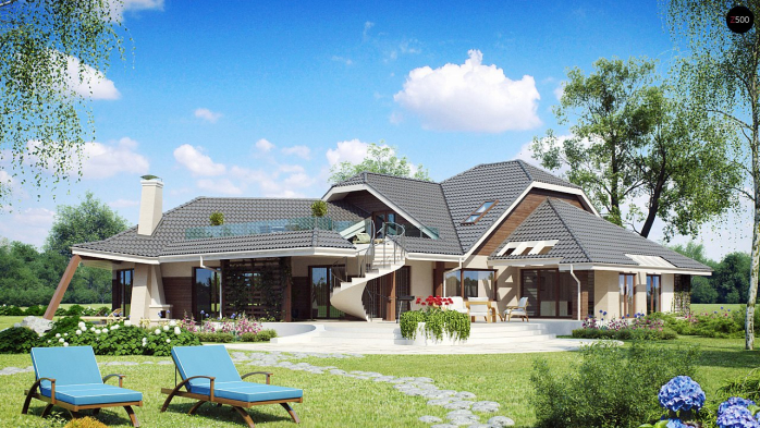 Проект дома Ur5 - 2 С мансардным этажом дома в Киеве