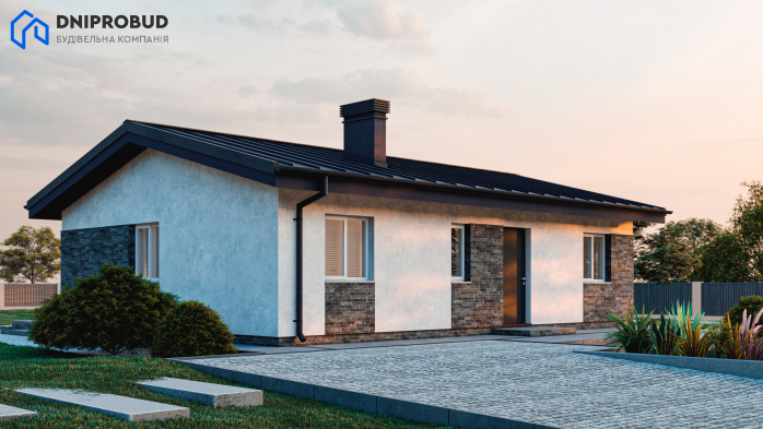 Проект дома DBE 2 - 6 Одноэтажные дома в Киеве