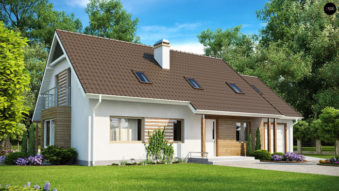 Проект дома U103 - 2 С мансардным этажом дома в Киеве