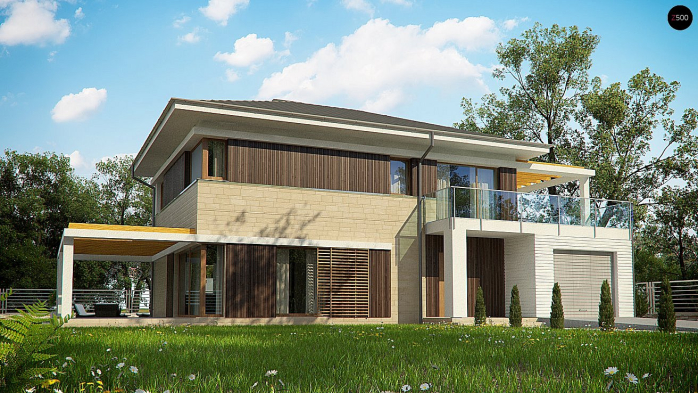 Проект дома Ux63 B+PK - 2 Двухэтажные дома в Киеве