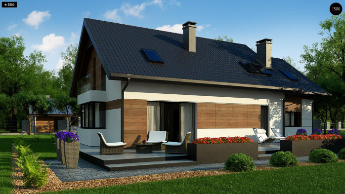 Проект дома U405 - 4 С мансардным этажом дома в Киеве