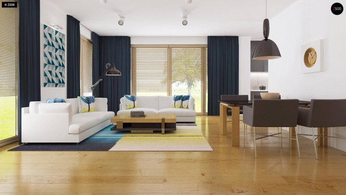 Проект дома Ux35 GL2 v2 - 3 Одноэтажные дома в Киеве