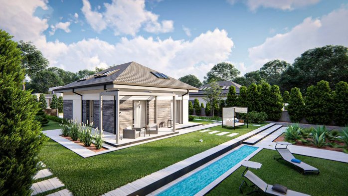 Проект дома U476 - 3 С мансардным этажом дома в Киеве