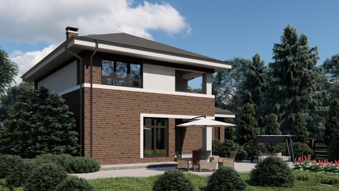 Проект дома Ux24 k - 3 Двухэтажные дома в Киеве