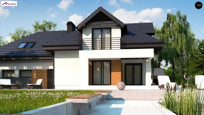 Проект дома U284 GP2 - 3 С мансардным этажом дома в Киеве