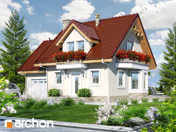 Проект дома Дом в винограде 4 вер.2 - 1 С мансардным этажом дома в Киеве