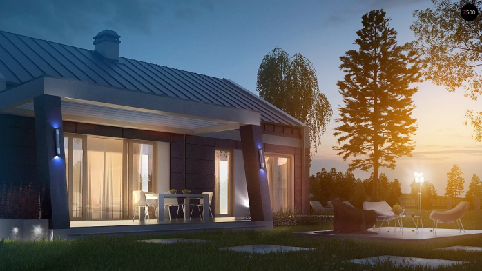 Проект дома U256 - 8 Одноэтажные дома в Киеве