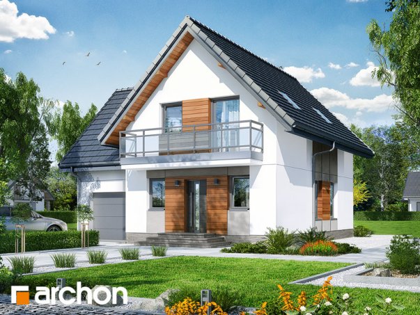 Проект дома Дом в винограде 6 вер.2 - 1 С мансардным этажом дома в Киеве