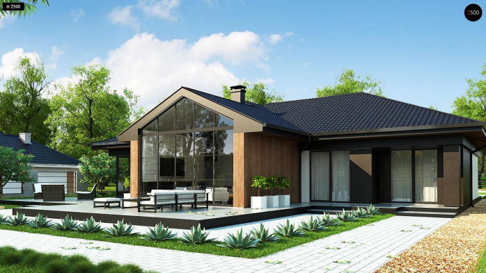 Проект дома U406 - 3 Одноэтажные дома в Киеве