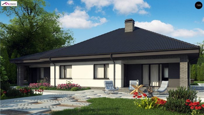 Проект дома U86 A - 2 Одноэтажные дома в Киеве