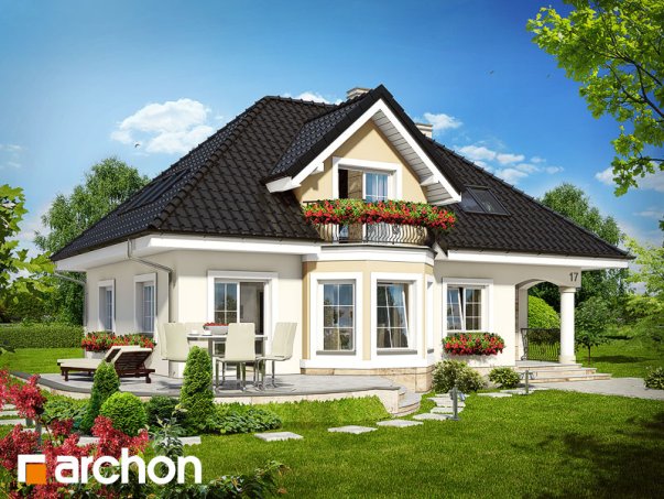 Проект дома Дом в авокадо вер.2 - 2 С мансардным этажом дома в Киеве