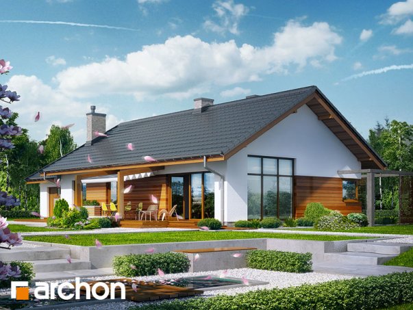 Проект дома Дом в мекинтошах - 2 Одноэтажные дома в Киеве