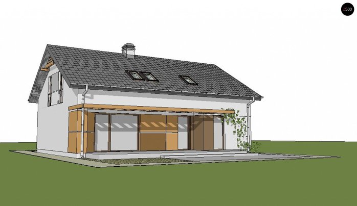 Проект дома U261 v1 - 2 С мансардным этажом дома в Киеве