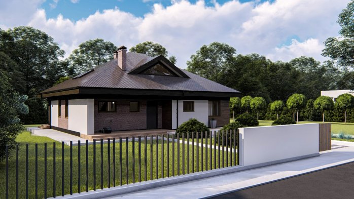 Проект дома Uu230 - 1 С мансардным этажом дома в Киеве