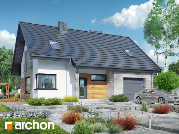 Проєкт будинку Будинок в журавках (A) - З мансардним поверхом дома у Києві