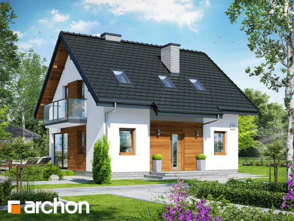 Проект дома Дом в бруснике 4 - 1 С мансардным этажом дома в Киеве