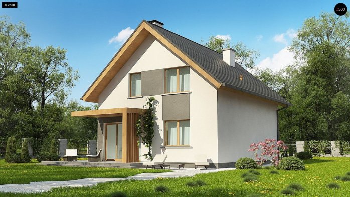 Проект дома U44 A - 3 С мансардным этажом дома в Киеве