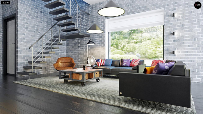 Проект дома Ux63 B+PK - 6 Двухэтажные дома в Киеве