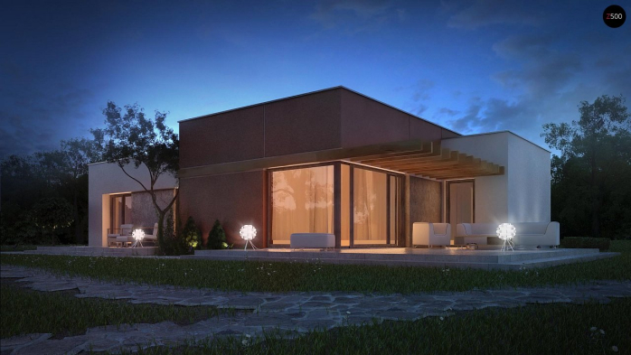 Проект дома Ux101 - 4 Одноэтажные дома в Киеве