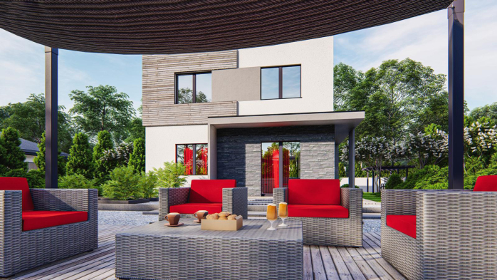 Проект дома Ux554 el - 10 Двухэтажные дома в Киеве