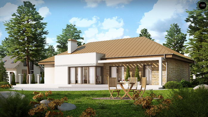 Проект дома U165 - 3 Одноэтажные дома в Киеве