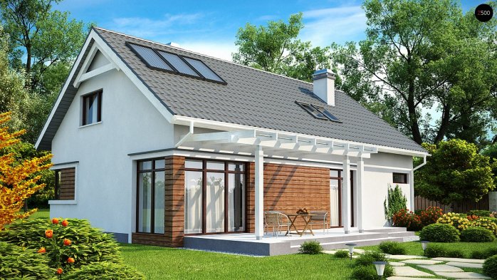 Проєкт будинку U122 - З мансардним поверхом дома у Києві