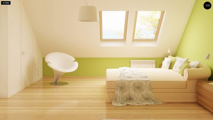 Проект дома U40 - 15 С мансардным этажом дома в Киеве