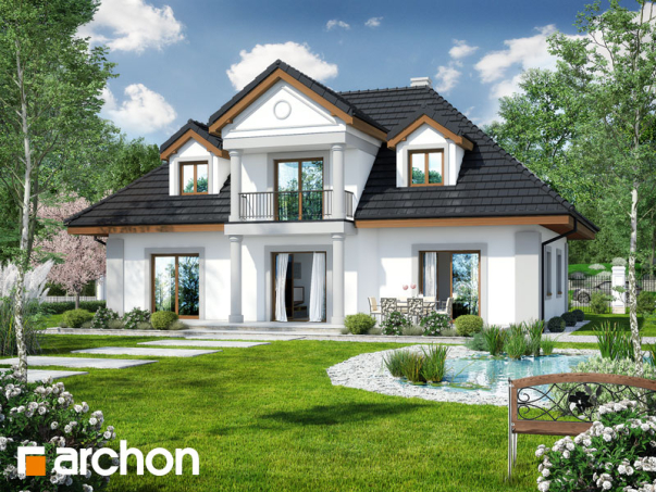 Проект дома Дом в астрах вер.2 - 2 С мансардным этажом дома в Киеве