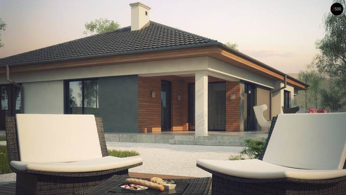 Проект дома U281 - 4 Одноэтажные дома в Киеве