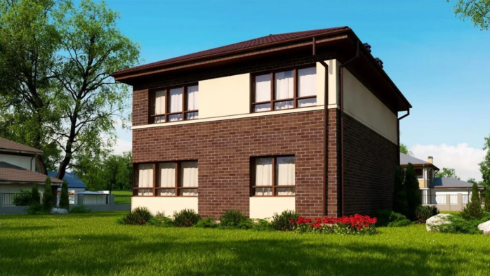 Проект дома Ux24 a v2 - 3 Двухэтажные дома в Киеве