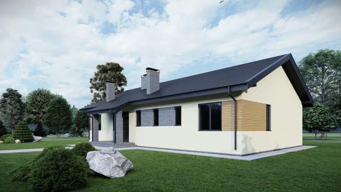 Проект дома DBT 567 - 3 Одноэтажные дома в Киеве