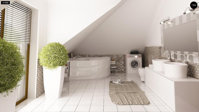 Проєкт будинку U270 - З мансардним поверхом дома у Києві