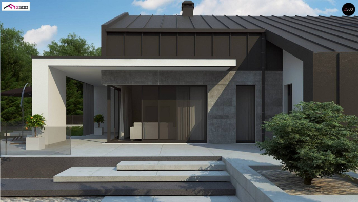 Проект дома U458 - 4 Одноэтажные дома в Киеве