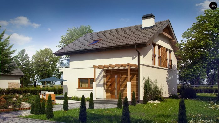 Проект дома U248 - 1 С мансардным этажом дома в Киеве