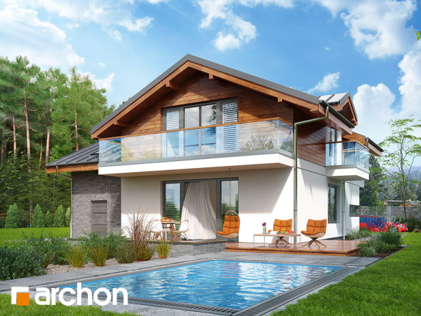 Проект дома Дом в буддлеях вер.3 - 2 С мансардным этажом дома в Киеве