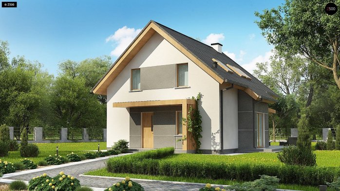 Проект дома U44 A - 1 С мансардным этажом дома в Киеве