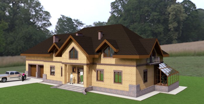 Проект дома Db 2 - 2 С мансардным этажом дома в Киеве