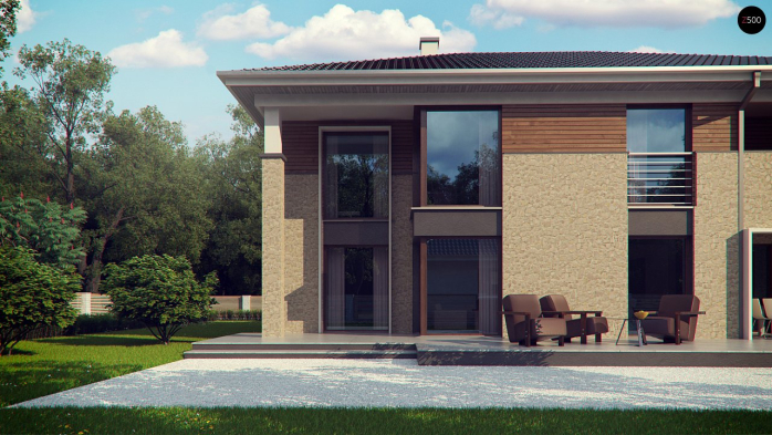 Проект дома Ux122 - 2 Двухэтажные дома в Киеве