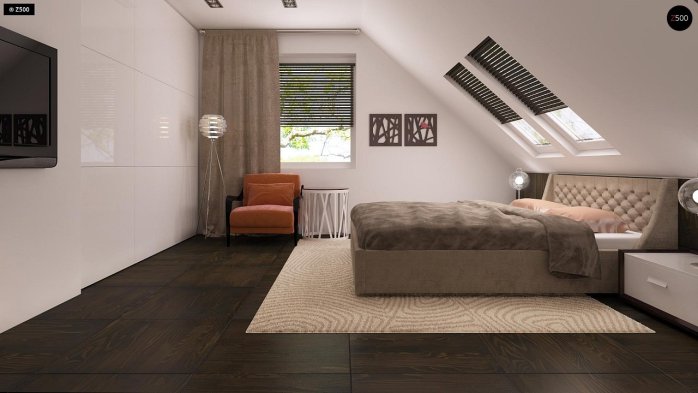 Проект дома U66 D zp - 9 С мансардным этажом дома в Киеве