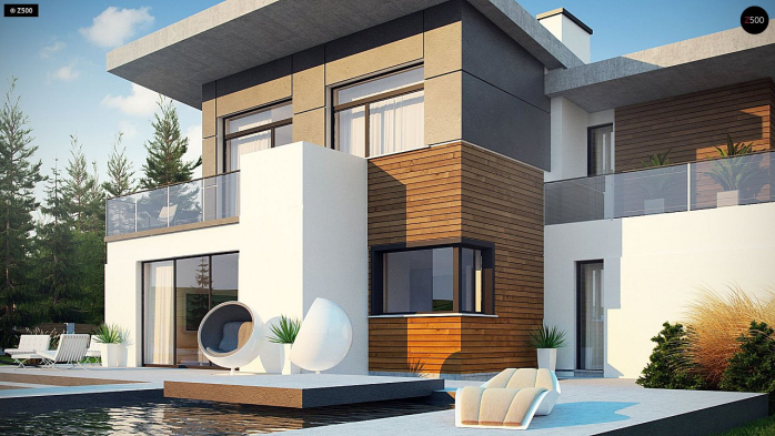 Проект дома Ux182 - 4 Двухэтажные дома в Киеве