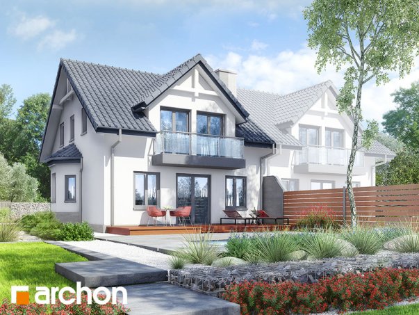 Проект дома Дом в клематисах 2 вер.3 - 2 С мансардным этажом дома в Киеве