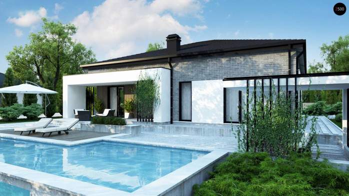 Проект дома U466 - 4 Одноэтажные дома в Киеве