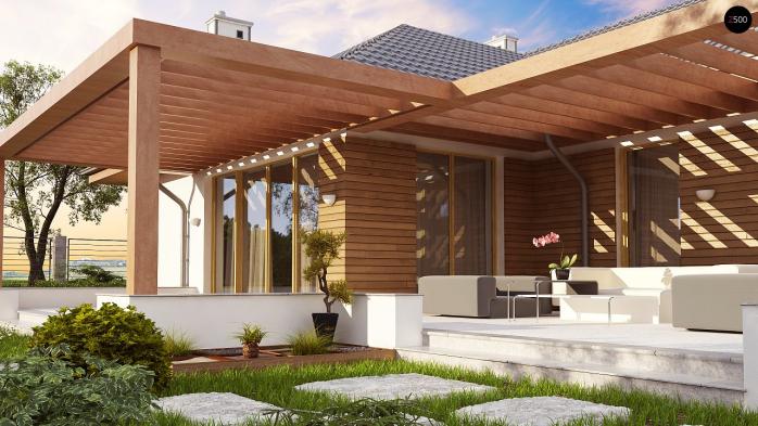 Проект дома U190 - 4 Одноэтажные дома в Киеве