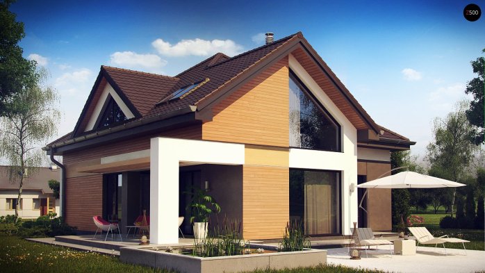 Проект дома U288 - 2 С мансардным этажом дома в Киеве